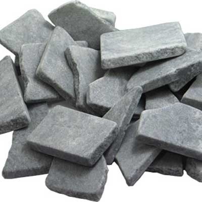 n.a. Antikos Anticos  Steine Flachsteine Dekosteine 20x60mm 1kg grau