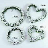 n.a. Kranz Ring k&uuml;nstlich Schleierkraut D15cm wei&szlig; Hochzeit