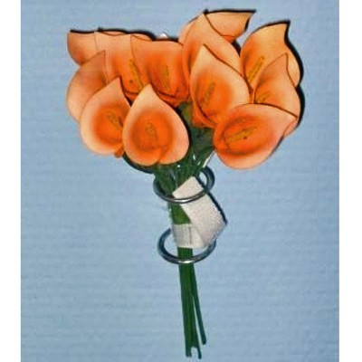 n.a. 108 Mini Calla Foam Kunstblume Seidenblume apricot 18cm