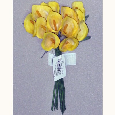 n.a. 96 x Calla L:25cm Kunstblume, k&uuml;nstliche Blumen gelb
