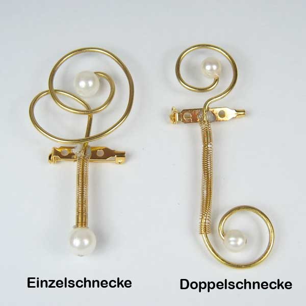 n.a. Anstecker Anzug Hochzeit Br&auml;utigam Einzelschnecke gold