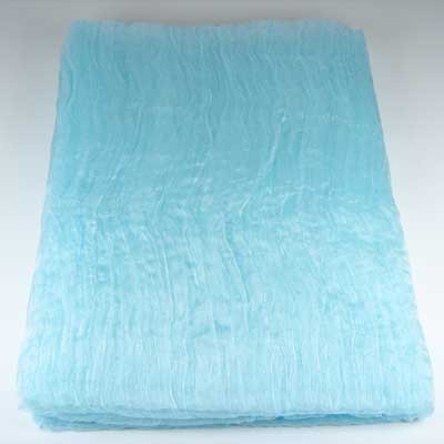 n.a. Dekostoff Organza crash Stoff 3x1,40m hellblau crashed