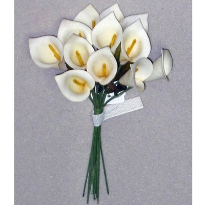 n.a. 108 Mini Calla Foam Kunstblume Seidenblume 18cm creme